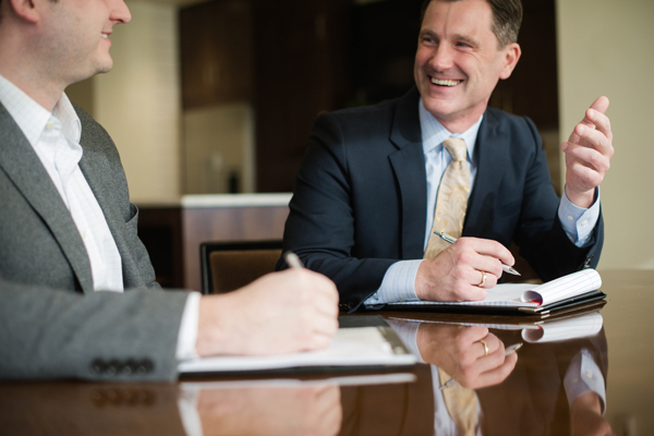 A meeting between attorneys.